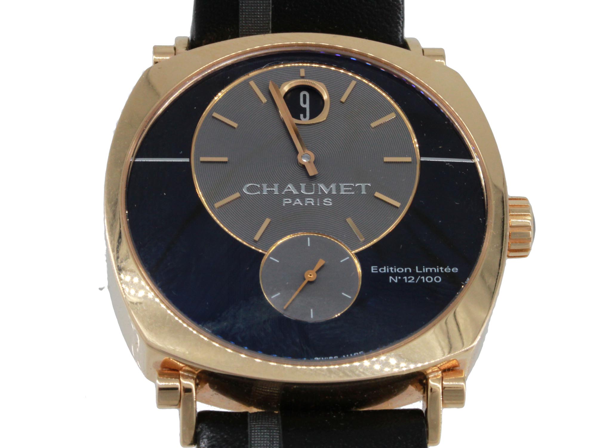 CHAUMET PARIS 18K GOLD AUTOMATIC SWISS WATCH PIC-6